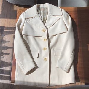 Alaïa Paris Cream Wool Coat Size 40